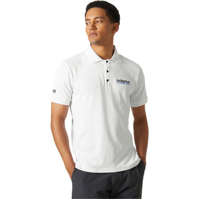 2023 Helly Hansen Mens HP Race Polo Top 34293 White Clothing Mens T Shirts Watersports Outlet